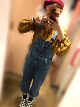 「179/WG（イチナナキュウダブルジー）のアイテム（ハンチング/ベレー帽）」を使った、shinoさん（レディース・165cm）の春コーディネート