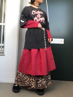 「美容師」｜「アイテム（スリッポン）」を使った、いちごっちさん（レディース・150cm）の春コーディネート