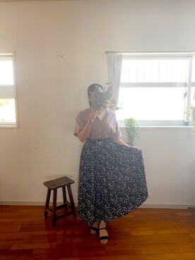 「SpRay PREMIUM（スプレイプレミアム）のアイテム（スカート）」を使った、しろねこさん（レディース・155cm）の夏コーディネート