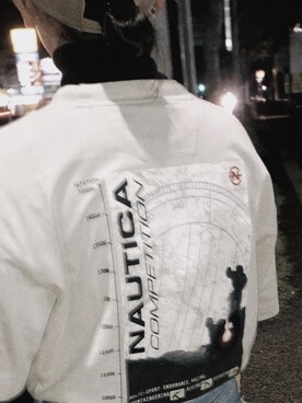 「NAUTICA（ノーティカ）のアイテム（Tシャツ/カットソー、ベージュ系）」を使った、:mokaさん（レディース・152cm）の春コーディネート