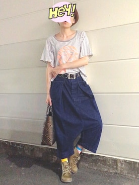 「IRONY（アイロニー）のアイテム」を使った、akiさん（レディース・165cm）の夏コーディネート