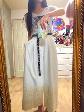 「my panda(マイパンダ)のアイテム」を使った、相沢梨紗さん(レディース・160cm)の夏コーディネート