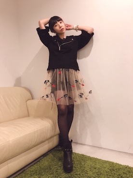 「CHRISTIAN DADA（クリスチャンダダ）のアイテム」を使った、相沢梨紗さん（レディース・159cm）の秋コーディネート