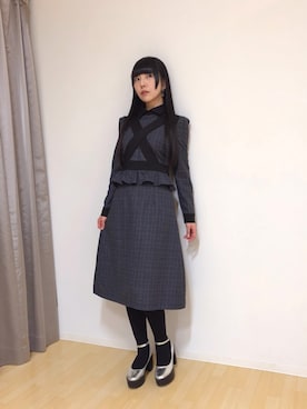 「EATME」｜「アイテム（アクセサリー）」を使った、相沢梨紗さん（レディース・159cm）の春コーディネート