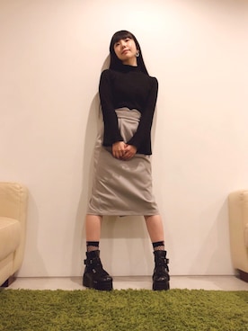 「Casselini（キャセリーニ）のアイテム（アクセサリー）」を使った、相沢梨紗さん（レディース・159cm）の春コーディネート