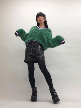 「H&M（エイチ・アンド・エム）のアイテム（スカート）」を使った、相沢梨紗さん（レディース・159cm）の春コーディネート