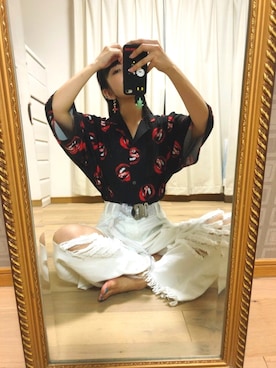 「MYne（マイン）のアイテム」を使った、相沢梨紗さん（レディース・159cm）の夏コーディネート