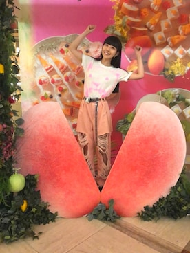 「MYne（マイン）のアイテム」を使った、相沢梨紗さん（レディース・159cm）の夏コーディネート