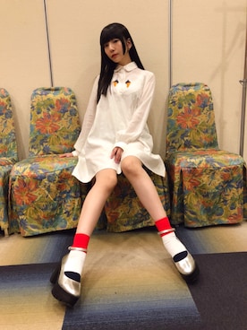 「Polo Ralph Lauren」｜「アイテム（シャツワンピース）」を使った、相沢梨紗さん（レディース・159cm）の秋コーディネート