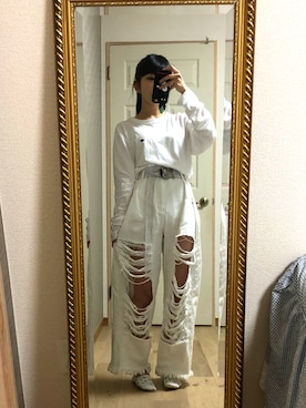 「MYne（マイン）のアイテム」を使った、相沢梨紗さん（レディース・159cm）の秋コーディネート