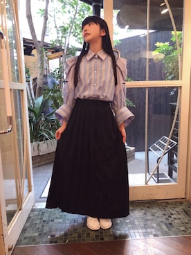 「MIKIO SAKABE（ミキオ サカベ）のアイテム」を使った、相沢梨紗さん（レディース・159cm）の秋コーディネート
