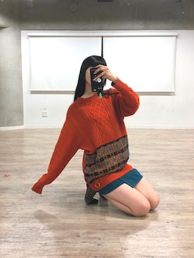 「malamute（マラミュート）のアイテム」を使った、相沢梨紗さん（レディース・159cm）の冬コーディネート