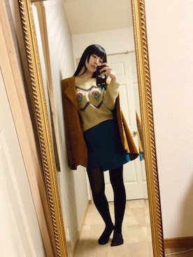 「MEMUSE」｜相沢梨紗さん（レディース・159cm）の冬コーディネート
