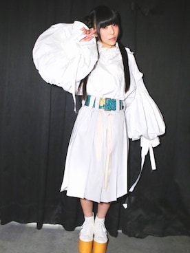 「MIKIO SAKABE（ミキオ サカベ）のアイテム」を使った、相沢梨紗さん（レディース・159cm）の冬コーディネート