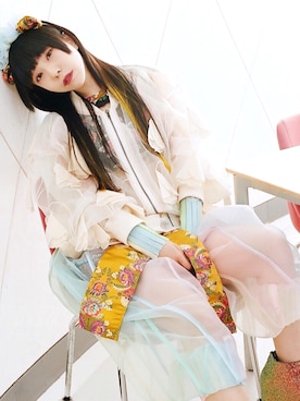 「アイテム（アンサンブル）」を使った、相沢梨紗さん（レディース・159cm）の春コーディネート