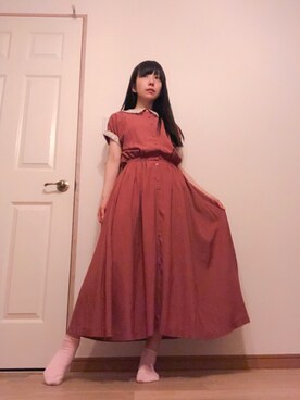 「Grimoire（グリモワール）のアイテム（ワンピース/ドレス）」を使った、相沢梨紗さん（レディース・160cm）の夏コーディネート