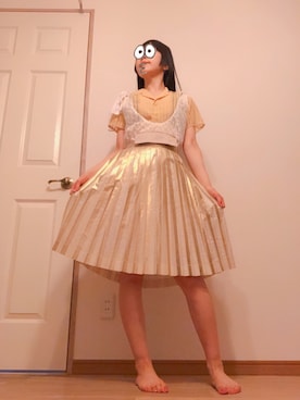 「プチプラミックス」｜相沢梨紗さん（レディース・160cm）の夏コーディネート