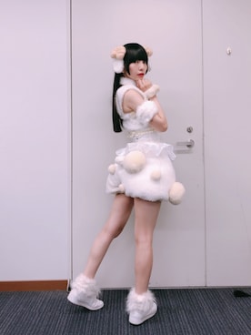 「ファー」｜「アイテム（アンサンブル）」を使った、相沢梨紗さん（レディース・160cm）の夏コーディネート