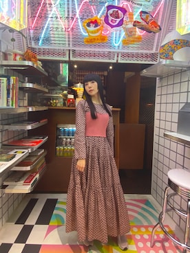 「Ungrid（アングリッド）のアイテム（チューブトップ）」を使った、相沢梨紗さん（レディース・159cm）の秋コーディネート