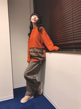 「malamute（マラミュート）のアイテム」を使った、相沢梨紗さん（レディース・159cm）の冬コーディネート