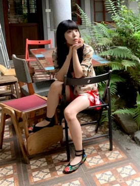 「素足」｜相沢梨紗さん（レディース・159cm）の冬コーディネート