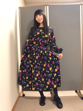 「Grimoire（グリモワール）のアイテム（ワンピース/ドレス）」を使った、相沢梨紗さん（レディース・159cm）の春コーディネート