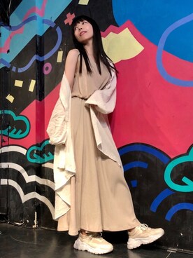 「LA BELLE ETUDE（ラベルエチュード）のアイテム（ワンピース/ドレス）」を使った、相沢梨紗さん（レディース・159cm）の春コーディネート