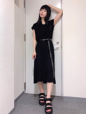 「MIKIO SAKABE（ミキオ サカベ）のアイテム」を使った、相沢梨紗さん（レディース・159cm）の夏コーディネート