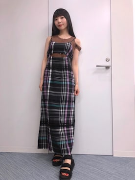 相沢梨紗さん（レディース・159cm）の夏コーディネート