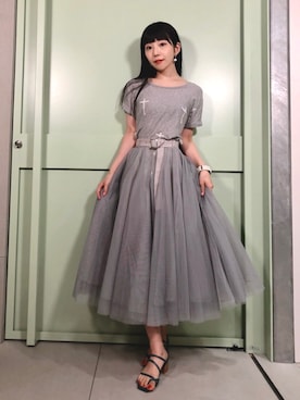 「MIKIO SAKABE（ミキオ サカベ）のアイテム」を使った、相沢梨紗さん（レディース・159cm）の夏コーディネート