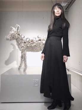 「DAMMY（ダミー）のアイテム」を使った、相沢梨紗さん（レディース・159cm）の冬コーディネート