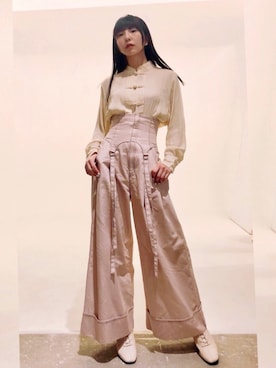 「sakishimatokyo（サキシマトーキョー）のアイテム（トップス）」を使った、相沢梨紗さん（レディース・159cm）の冬コーディネート