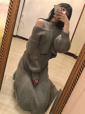 「MERCURYDUO（マーキュリーデュオ）のアイテム」を使った、相沢梨紗さん（レディース・159cm）の春コーディネート