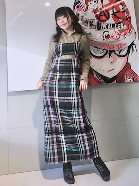 「DAMMY（ダミー）のアイテム」を使った、相沢梨紗さん（レディース・159cm）の春コーディネート