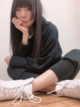 「パーカー」｜「アイテム（アンサンブル）」を使った、相沢梨紗さん（レディース・159cm）の春コーディネート