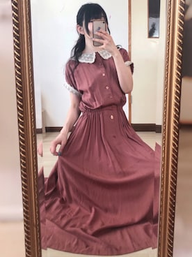 「Grimoire（グリモワール）のアイテム（ワンピース/ドレス）」を使った、相沢梨紗さん（レディース・159cm）の春コーディネート