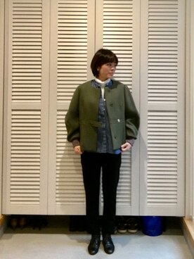 「LUCA/LADY LUCK LUCA（ルカ/レディラックルカ）のアイテム（ジャケット/アウター）」を使った、malmaruさん（レディース・157cm）の冬コーディネート