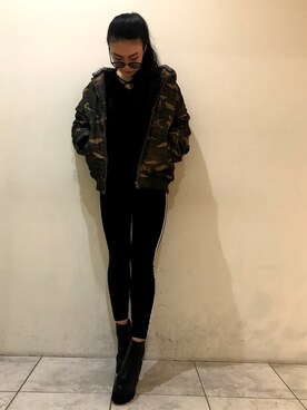 「ENVYM（アンビー）のアイテム（チェスターコート）」を使った、ENVYM_KANAEさん（レディース・170cm）の秋コーディネート