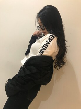 「ENVYM（アンビー）のアイテム（ブルゾン）」を使った、ENVYM_KANAEさん（レディース・170cm）の冬コーディネート