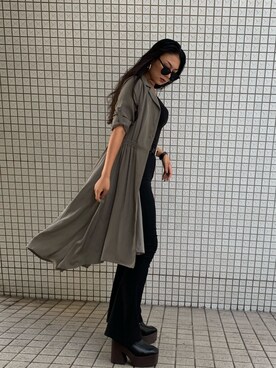 「ENVYM（アンビー）のアイテム（ワンピース/ドレス）」を使った、ENVYM_KANAEさん（レディース・170cm）の夏コーディネート