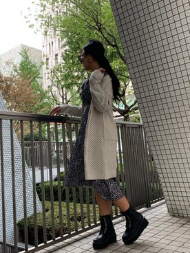 「ENVYM（アンビー）のアイテム（ワンピース/ドレス）」を使った、ENVYM_KANAEさん（レディース・170cm）の秋コーディネート