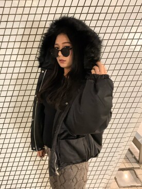「ENVYM（アンビー）のアイテム（ブルゾン）」を使った、ENVYM_KANAEさん（レディース・170cm）の秋コーディネート