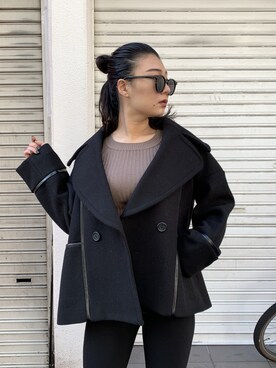 「ENVYM（アンビー）のアイテム（その他アウター）」を使った、ENVYM_KANAEさん（レディース・170cm）の冬コーディネート