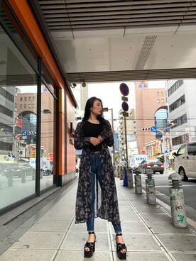 「ENVYM（アンビー）のアイテム（その他アウター）」を使った、ENVYM_KANAEさん（レディース・170cm）の春コーディネート