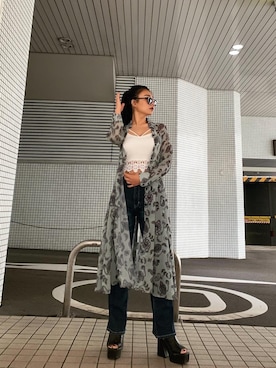 「ENVYM（アンビー）のアイテム（その他アウター）」を使った、ENVYM_KANAEさん（レディース・170cm）の夏コーディネート