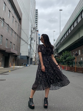 「ENVYM（アンビー）のアイテム（ワンピース/ドレス）」を使った、ENVYM_KANAEさん（レディース・170cm）の夏コーディネート