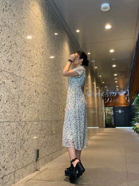 「ENVYM（アンビー）のアイテム（ワンピース/ドレス）」を使った、ENVYM_KANAEさん（レディース・170cm）の夏コーディネート