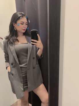 「ENVYM（アンビー）のアイテム（ワンピース/ドレス）」を使った、ENVYM_KANAEさん（レディース・170cm）の秋コーディネート