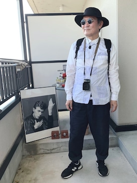 「A-COLD-WALL*（アコールドウォール）のアイテム（帽子）」を使った、ジョンレノおやじさん（メンズ・175cm）の春コーディネート