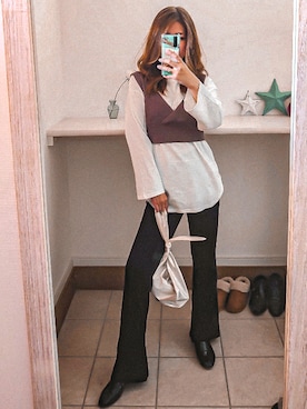 「ILIMA（イリマ）のアイテム（シューズ）」を使った、Mariさん（レディース・167cm）の秋コーディネート